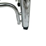 Smoked glass and chrome metal table with casters