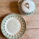 Vintage ironstone tureen and dish - Trèfle de Badonvillier model