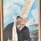 Huile sur toile "Bigoudène au port, XXe siècle