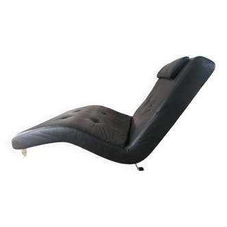 Black Relax Design Chaise Longue – Quality Faux Leather