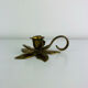 Vintage golden brass flower candlestick