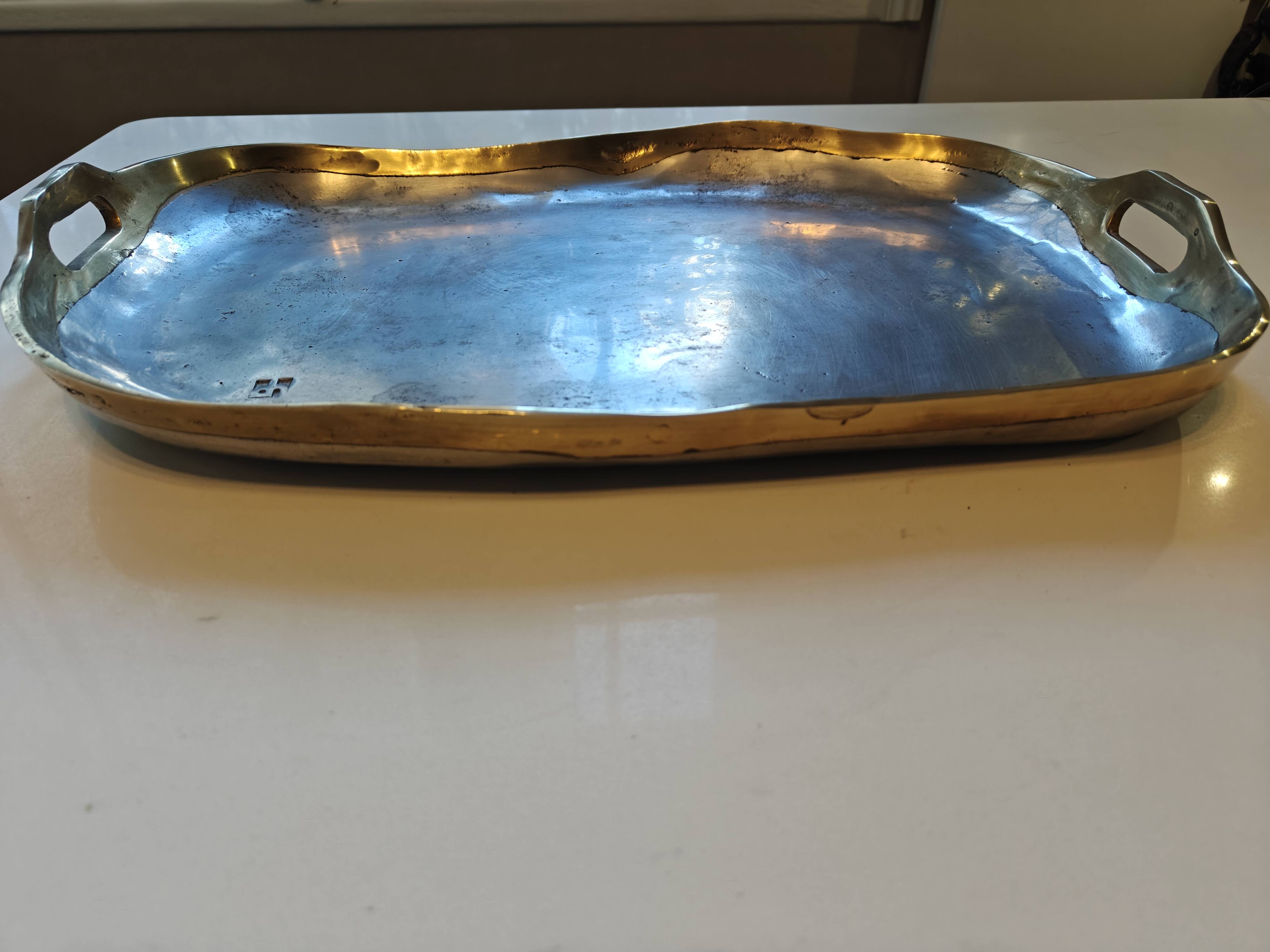 Brutalist plateau sculpture by David Marshall.