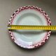 Antique hollow plate Digoin Sarreguemines Art Deco decoration in burgundy