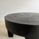 Coffee table en bois massif monoxyle noir
