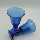 Set of 8 glasses on foot from biot