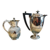 Silver-plated coffee pot and water jug. (2 items)