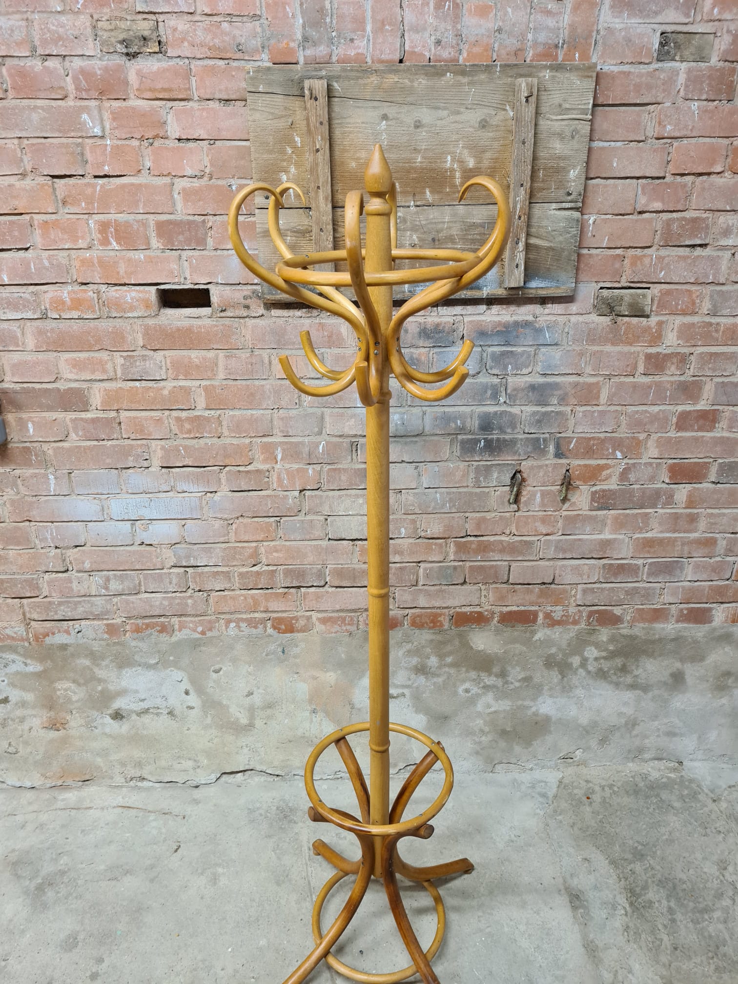 Old coat rack parrot vintage wood
