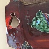 Ceramic dish for cake or other presentation with “Fish” motifs