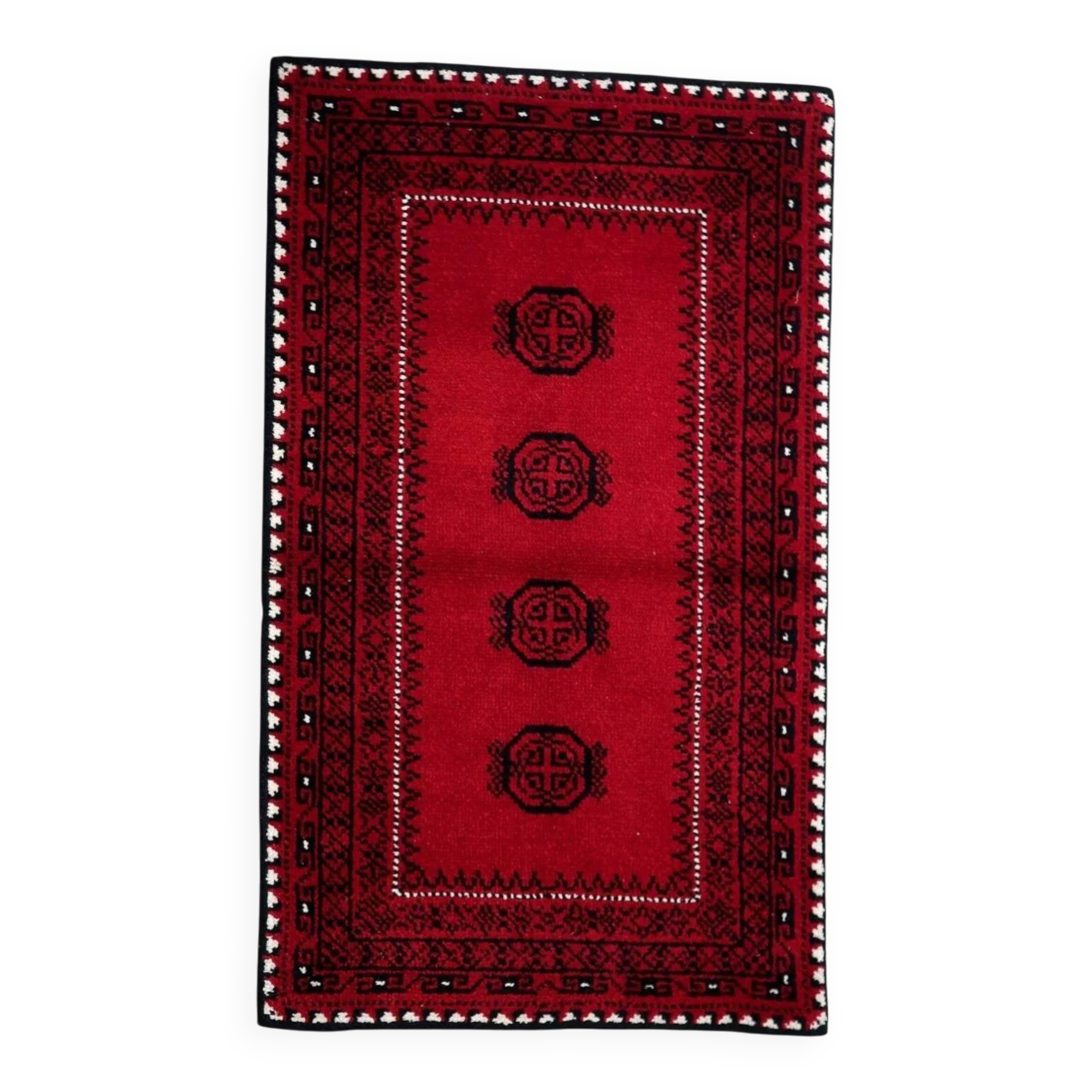 Vintage French Savonnerie rug 3.8' x 6.5' 1960s - 1C1226