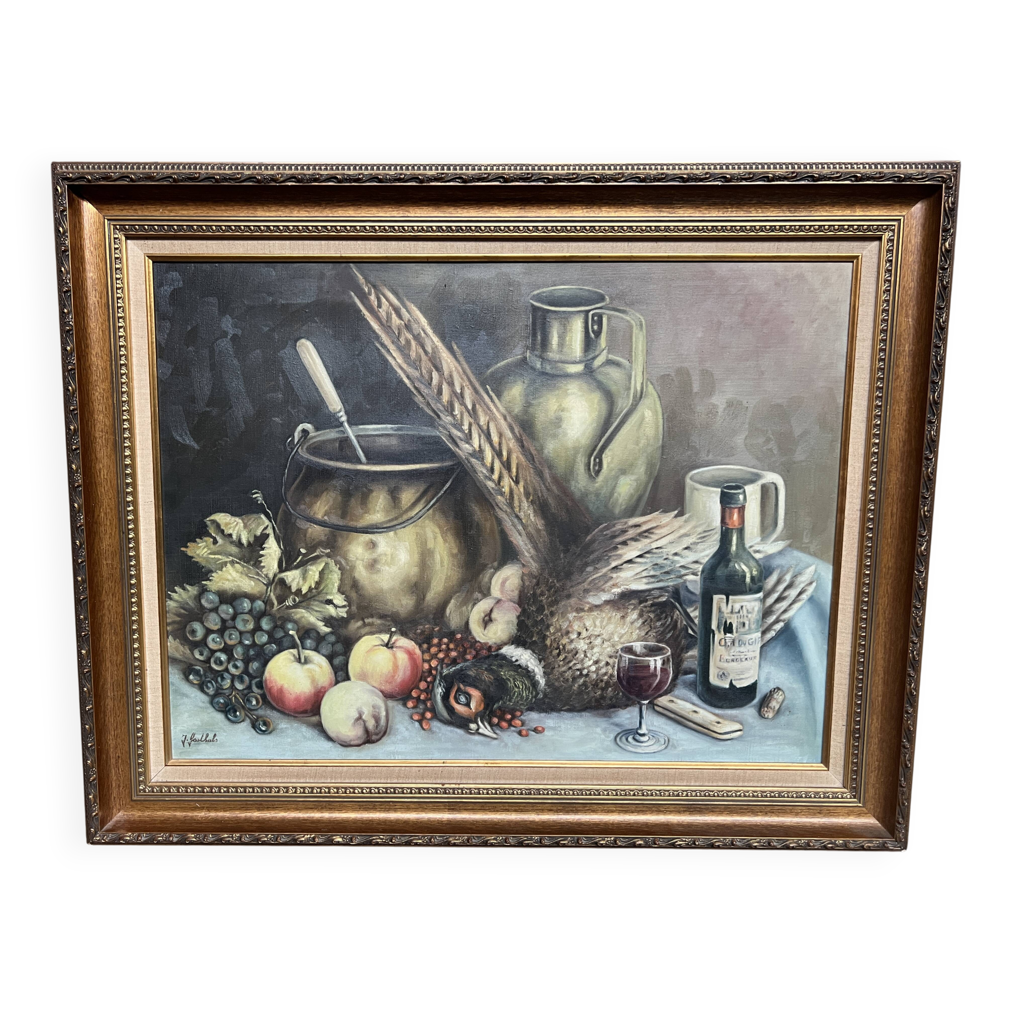 J. Gosthals. Still life. Oil on canvas.