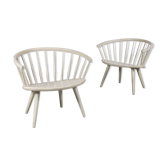 “Arka” amrchairs, designed by Yngve Ekström, manufactured by Stolab in Sweden 1950