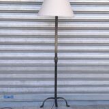 Wrought iron tripod floor lamp 1960