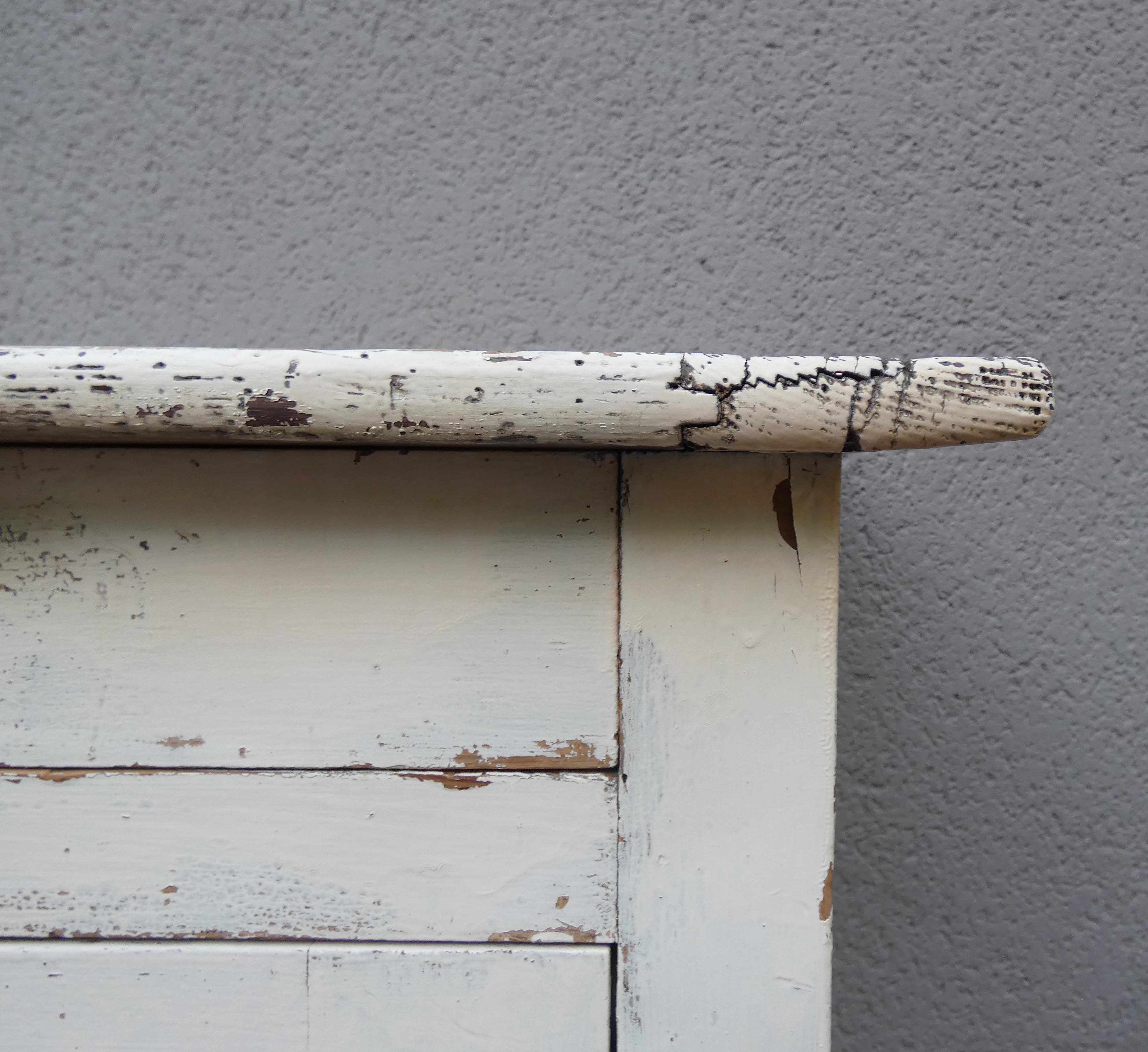 Old patinated wooden sideboard