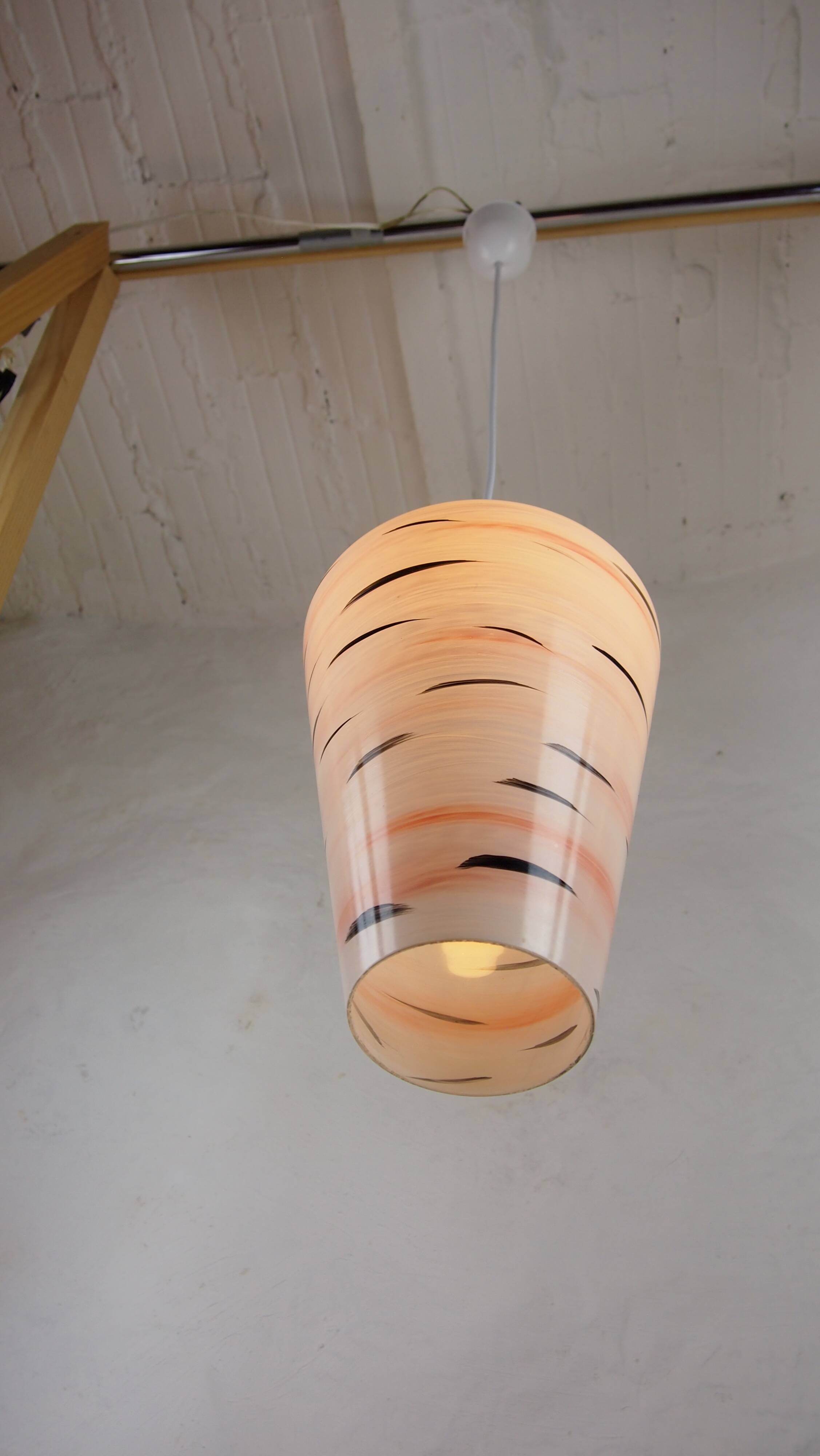 Vintage French pendant light from the 1960s in the Lunel style