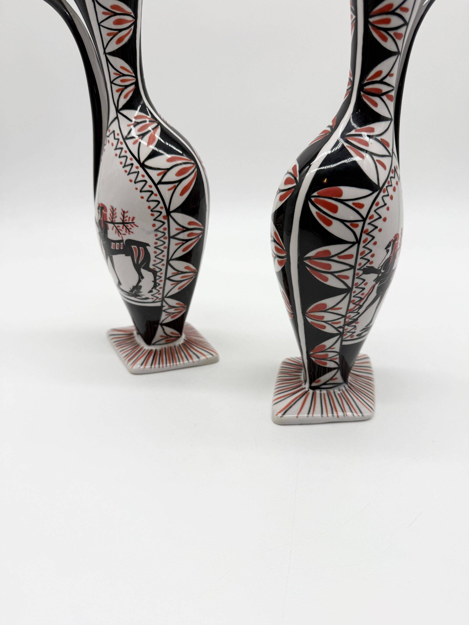 Pair of "zoomorphic" vases – ceramic, Italy, 1960s