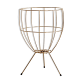 Worker golden brass tripod sewing basket