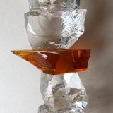 Glass candle holder