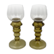 Two glasses chalice italian work or boheme application of cabochons