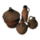 Set of 4 old demijohn carboys
