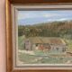 Oil on Panel “Landscape with a Hut” by Carl Einar, Vintage & Framed 38.5×32cm
