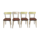 4 wooden chairs and formica kitchen