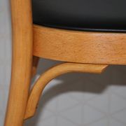 5 chaises baumann dos large skaï noir
