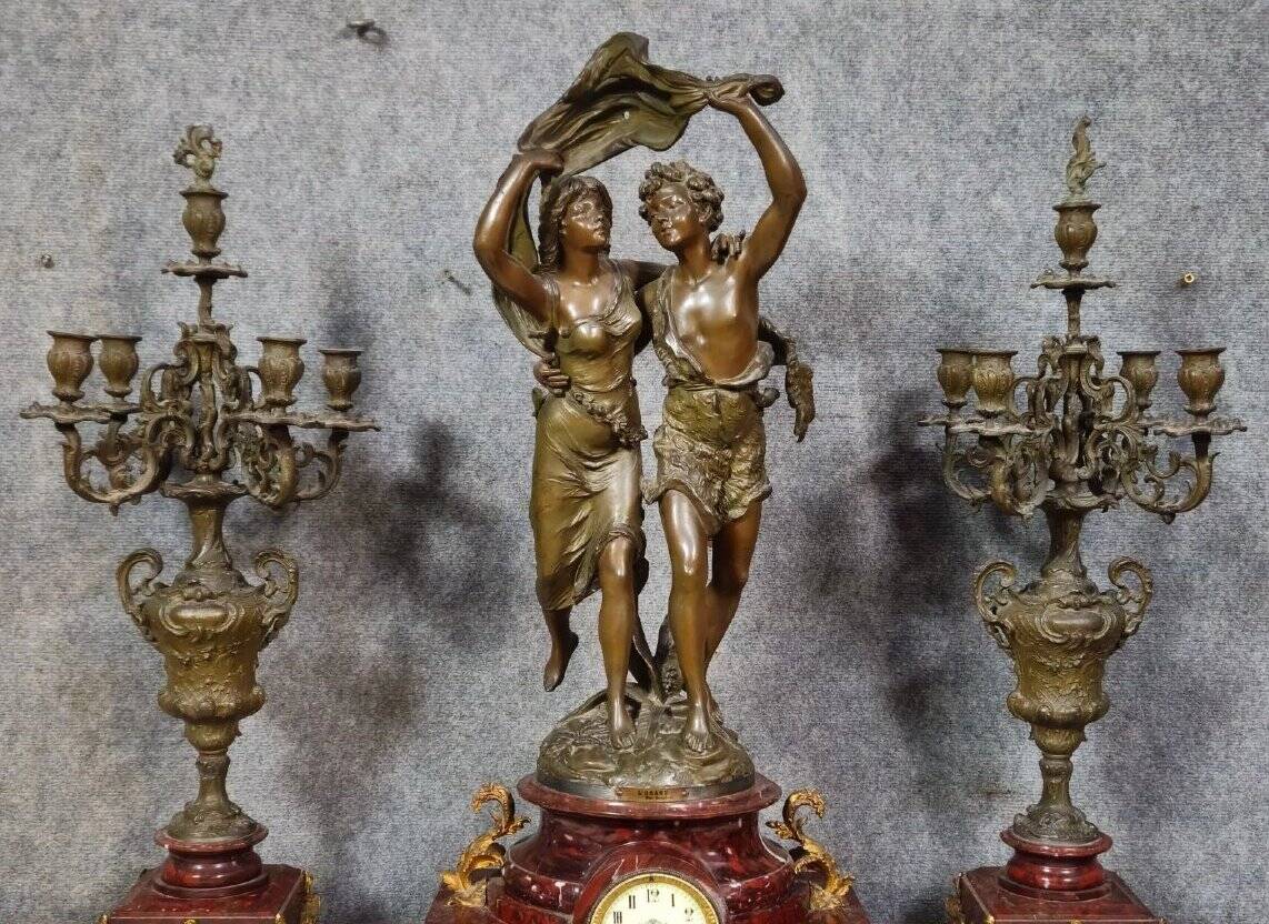 garniture de cheminée en trois pièces