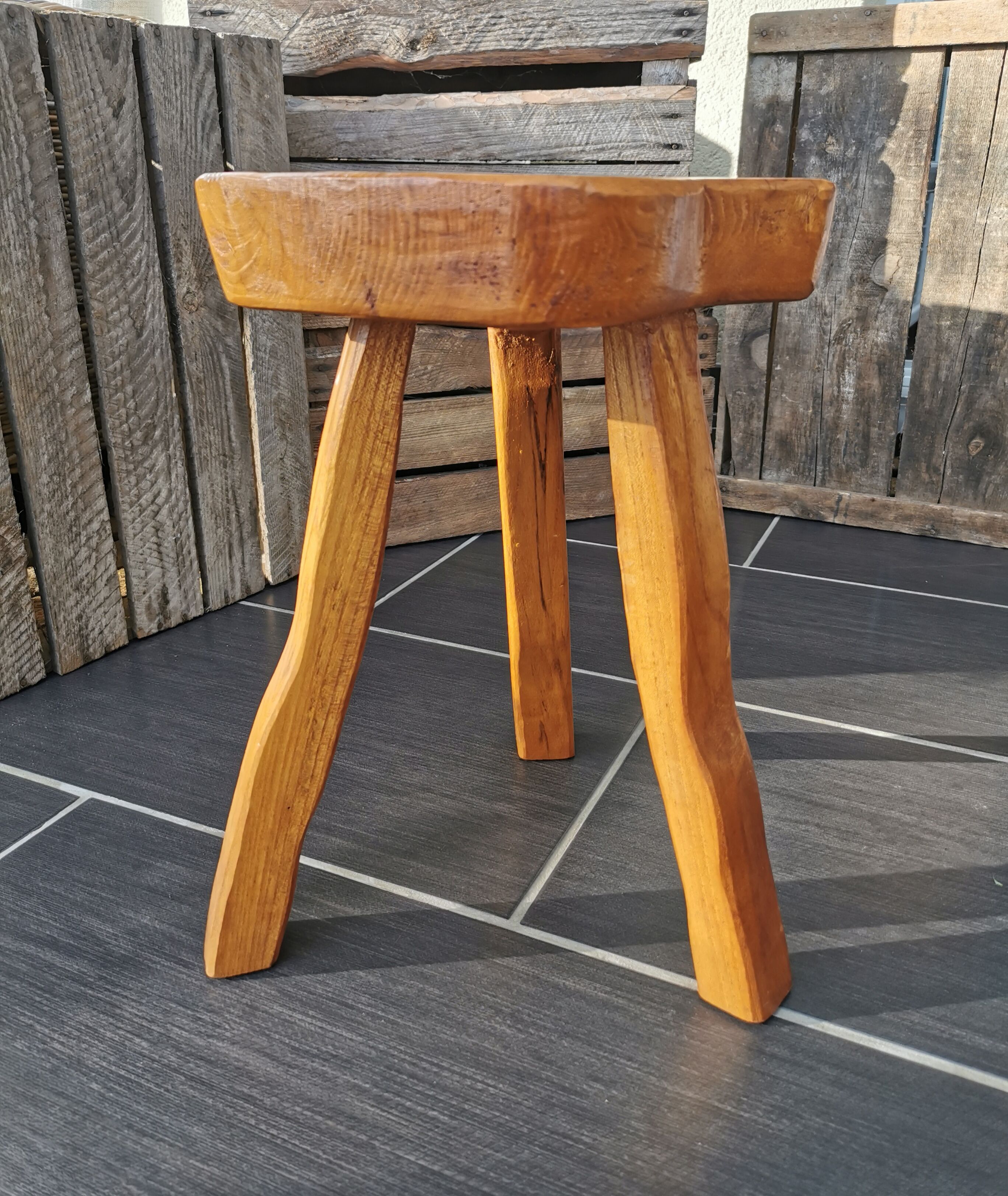 Brutalist tripod stool