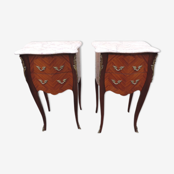 Pair of beside table of Louis XV style