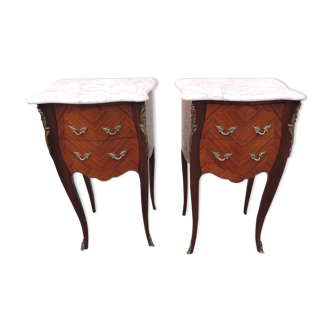 Pair of beside table of Louis XV style