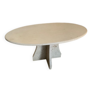 table basse ovale en - pied central