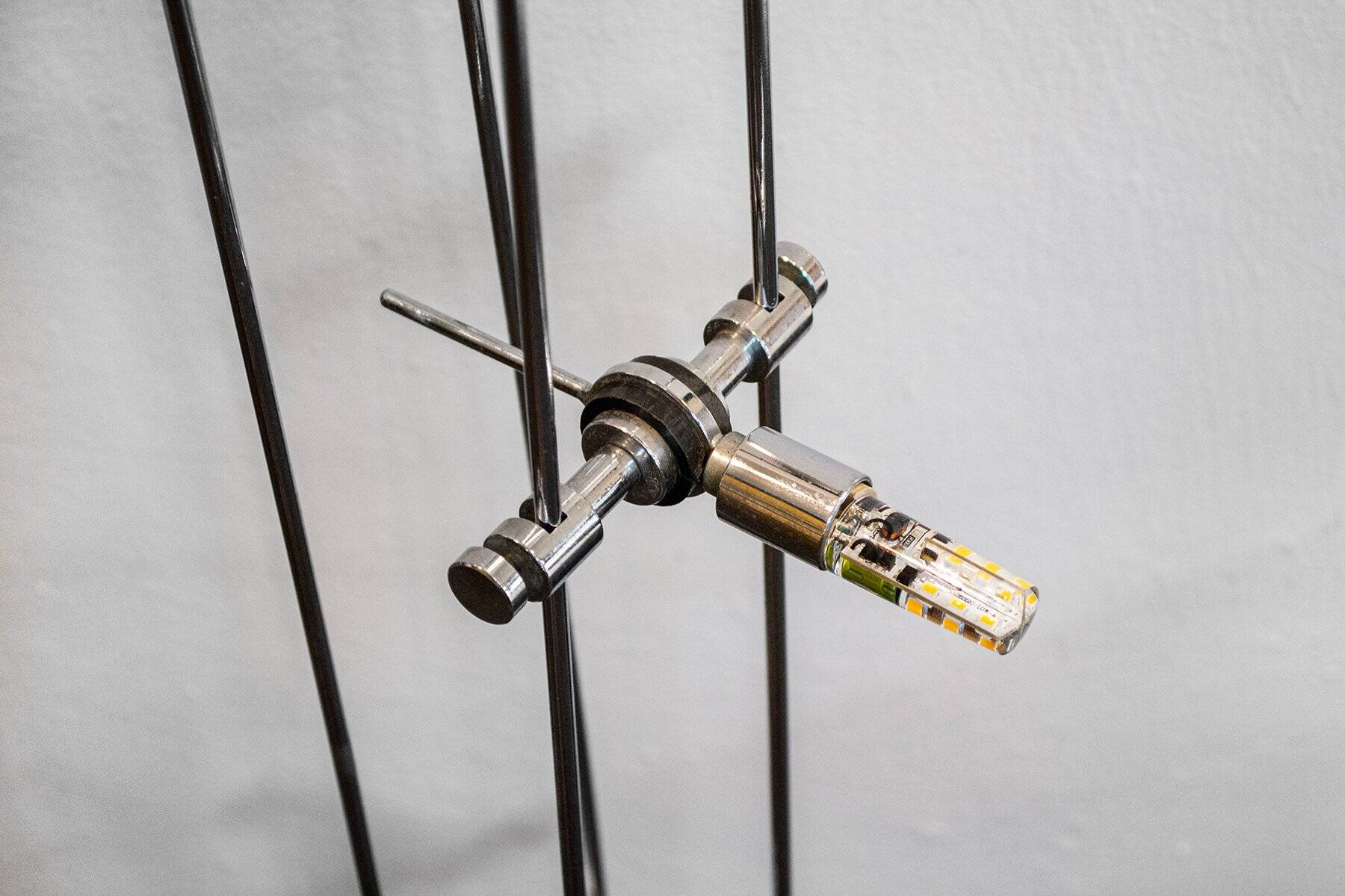 Vintage acrylic glass floor lamp, Italy, 1980s