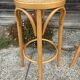 Set of 2 vintage rattan bar stools