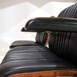 Martin Stoll set of 4 leather dining/conference chairs by Prof. Karl Dittert