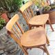 Pair of foot bistro chairs with bows / vintage 40-50s