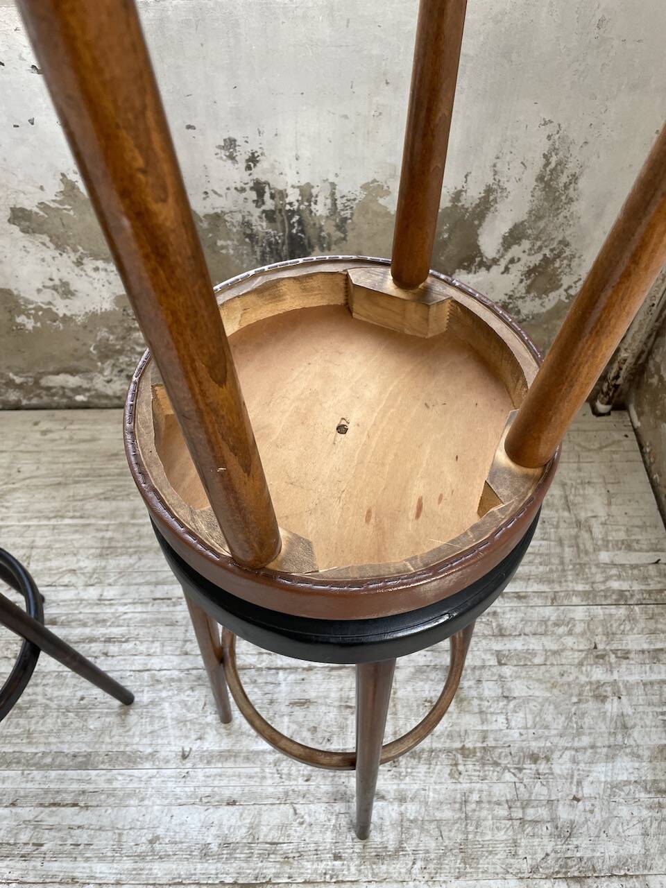 Set of three high bistro stools