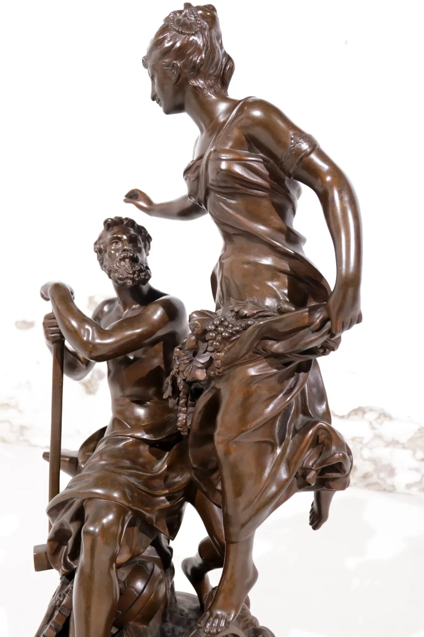 Adrien-Etienne Gaudez (1845-1902) bronze 'La Fortune récompense le travail'
