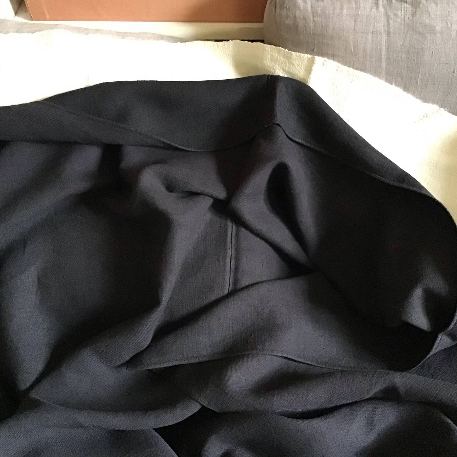 Black linen country tablecloth