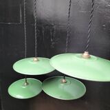 Enameled sheet metal pendant lights