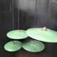 Enameled sheet metal pendant lights
