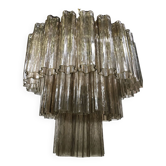 Lustre en verre de murano fume' « tronchi » d60-3l