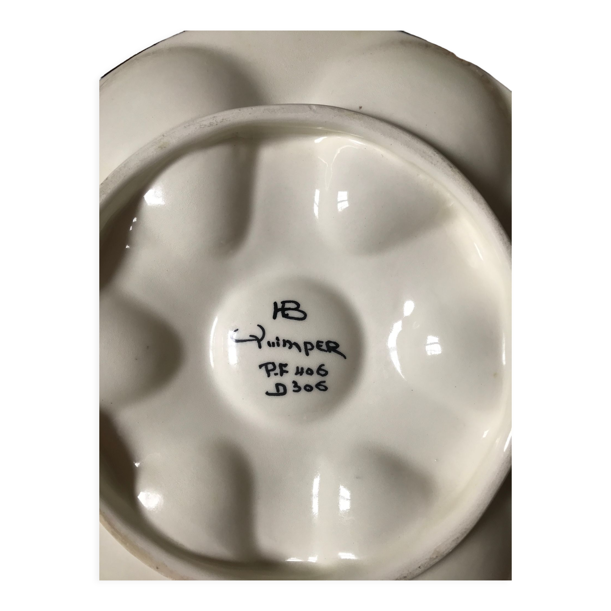 Henriot Quimper oyster plate
