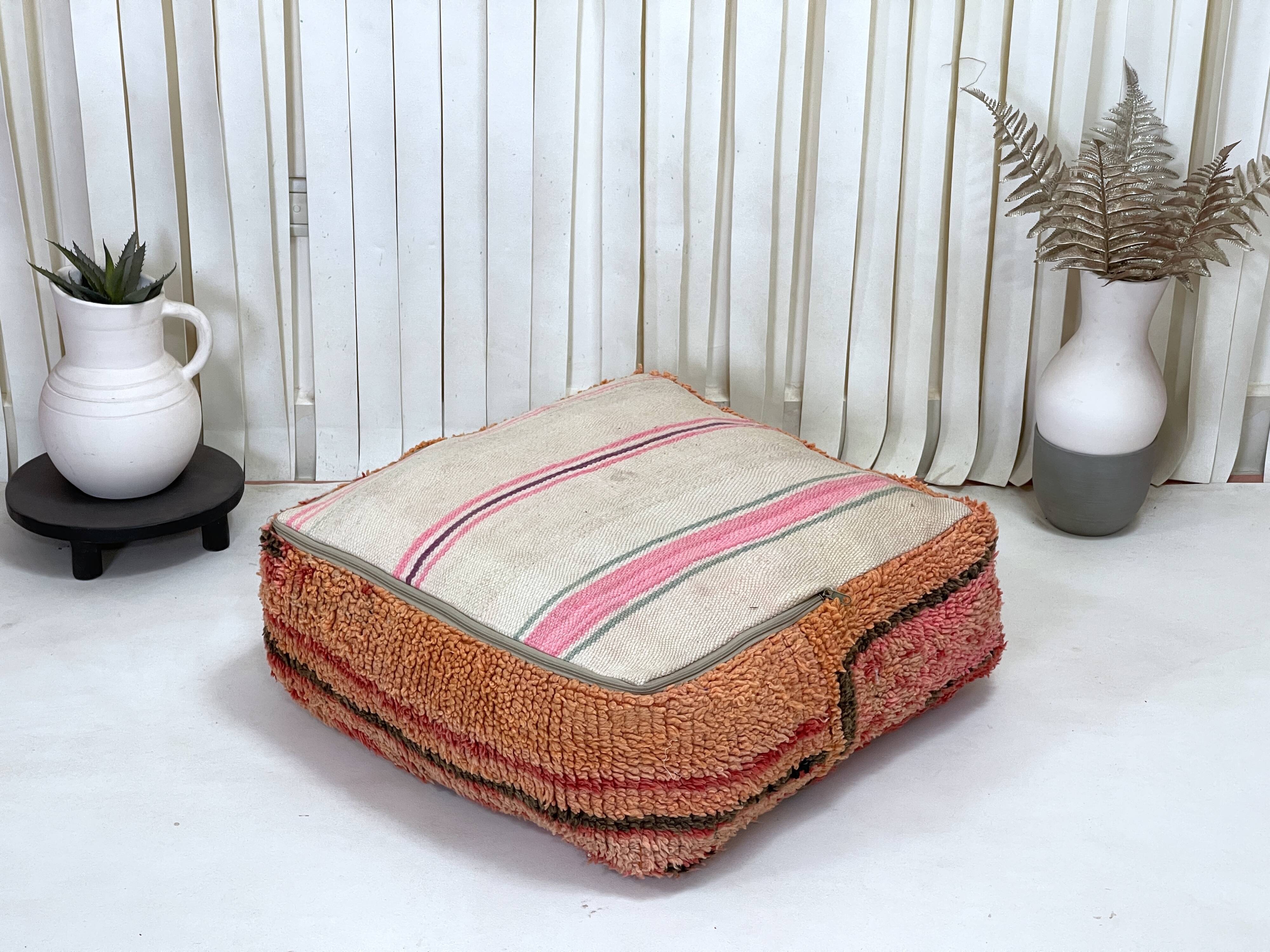 Moroccan kilim pouf