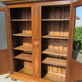 Walnut bookcase, solid walnut display case