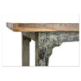 Weathered solid wood desk
