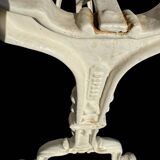 Parisian bistro table in cast iron and gray marble 1900