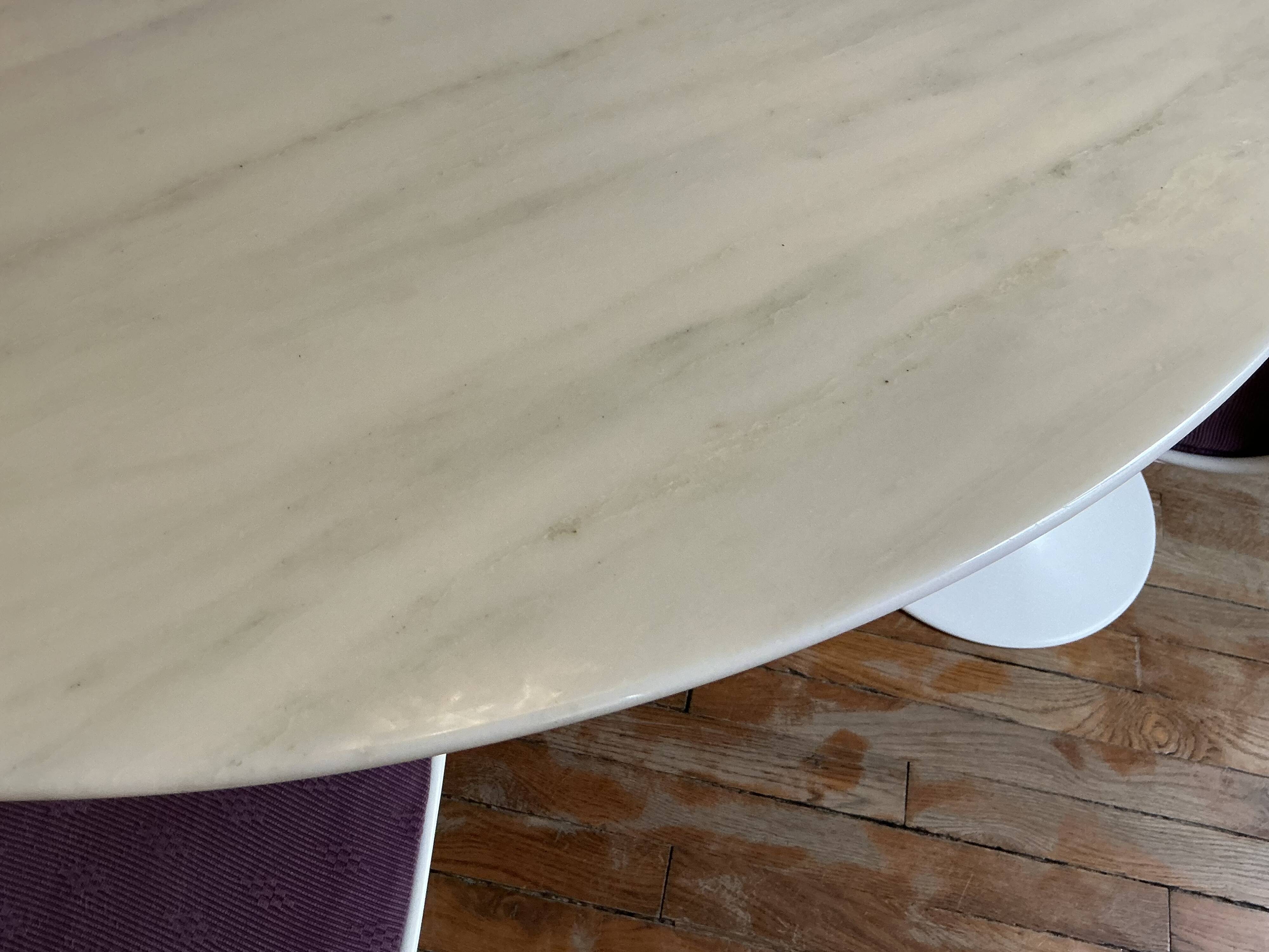 Saarinen table Knoll vintage 137 cm white marble