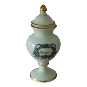Pot a pharmacie en porcelaine serie anno 1830 "basilic"