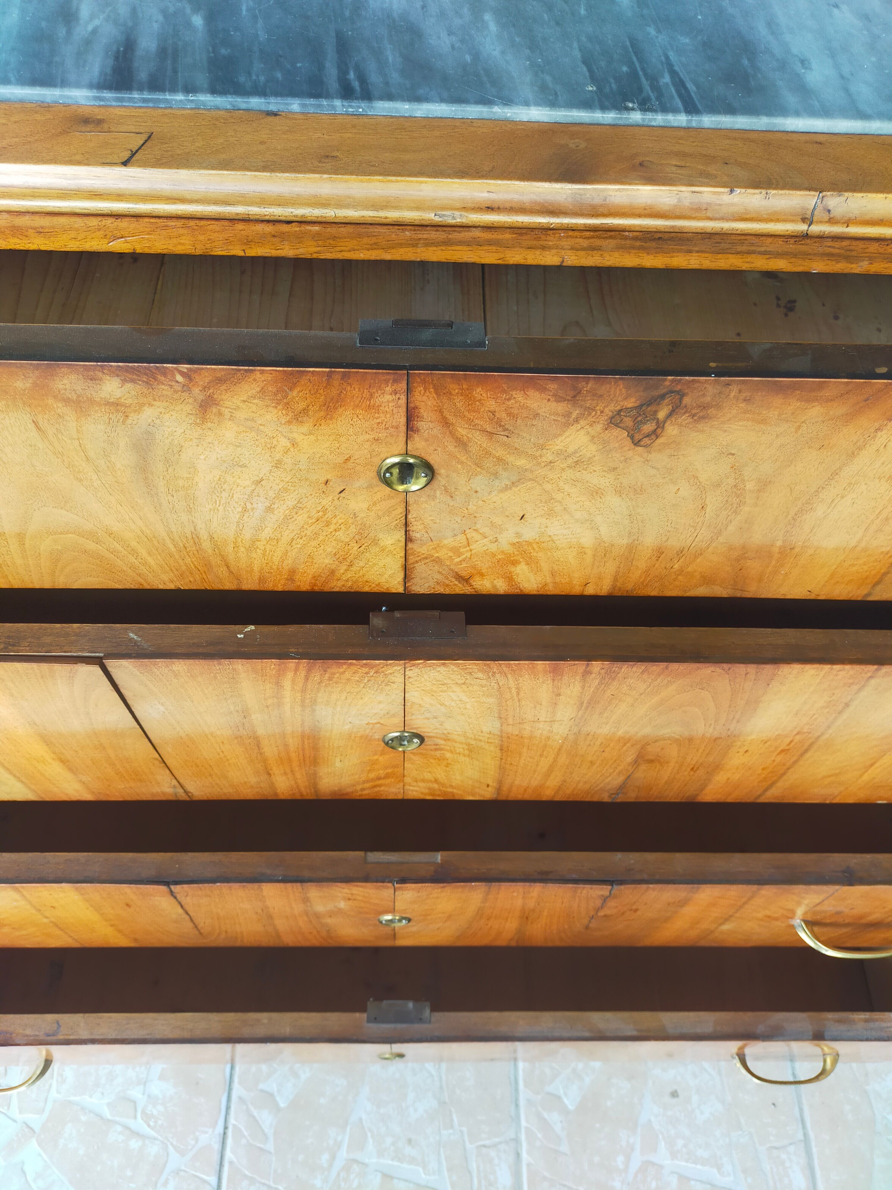 Art Deco walnut chest of drawers