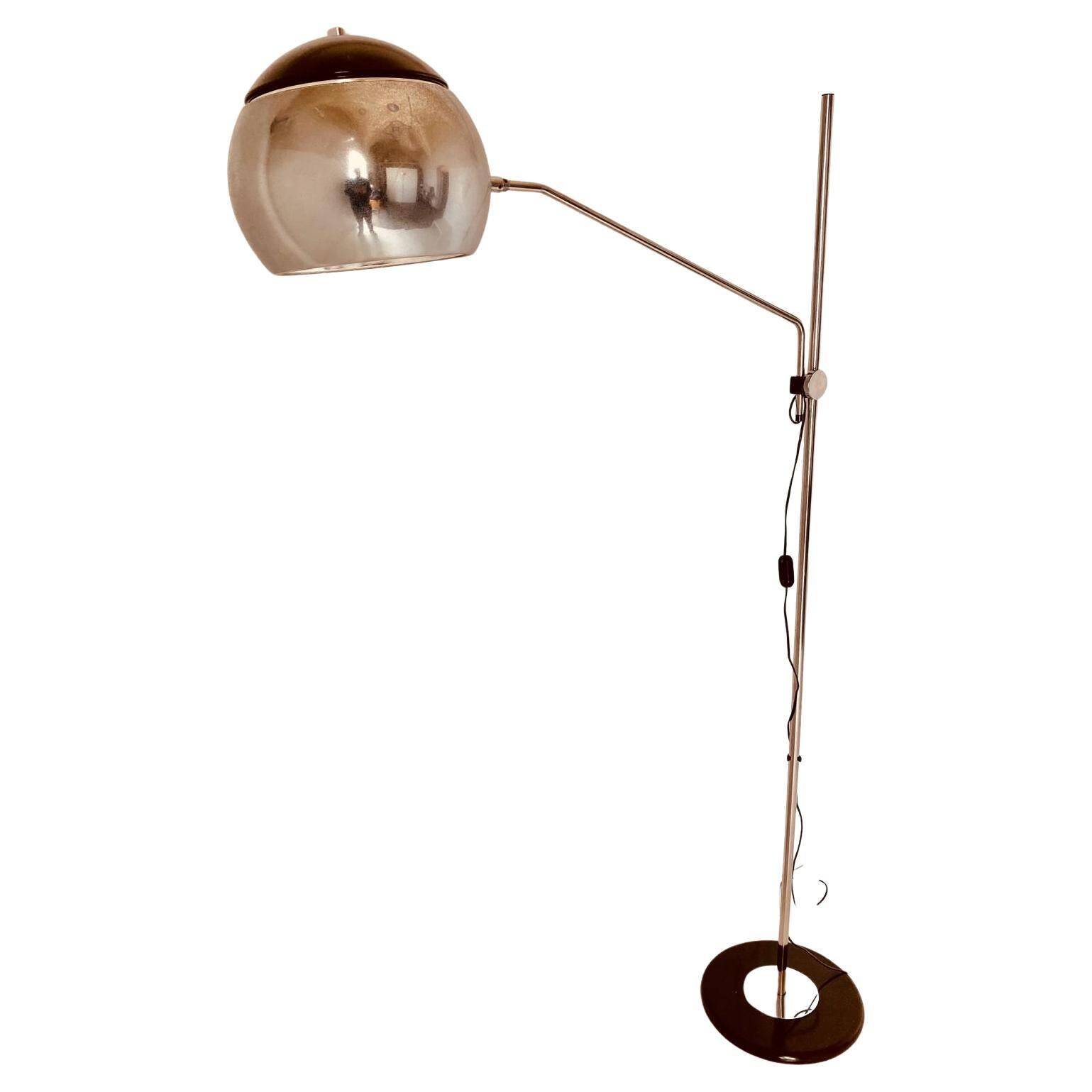 1960s space age chromed floor lamp, Italy 1960s
